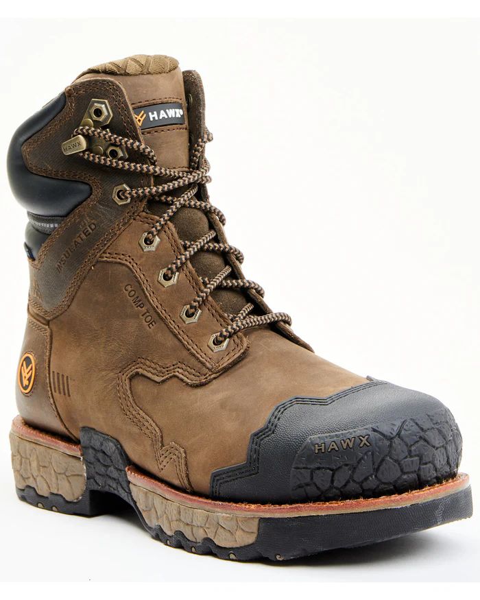 Hawx | Men's 8" Legion Sport Work Boots - Nano Composite Toe | Brown