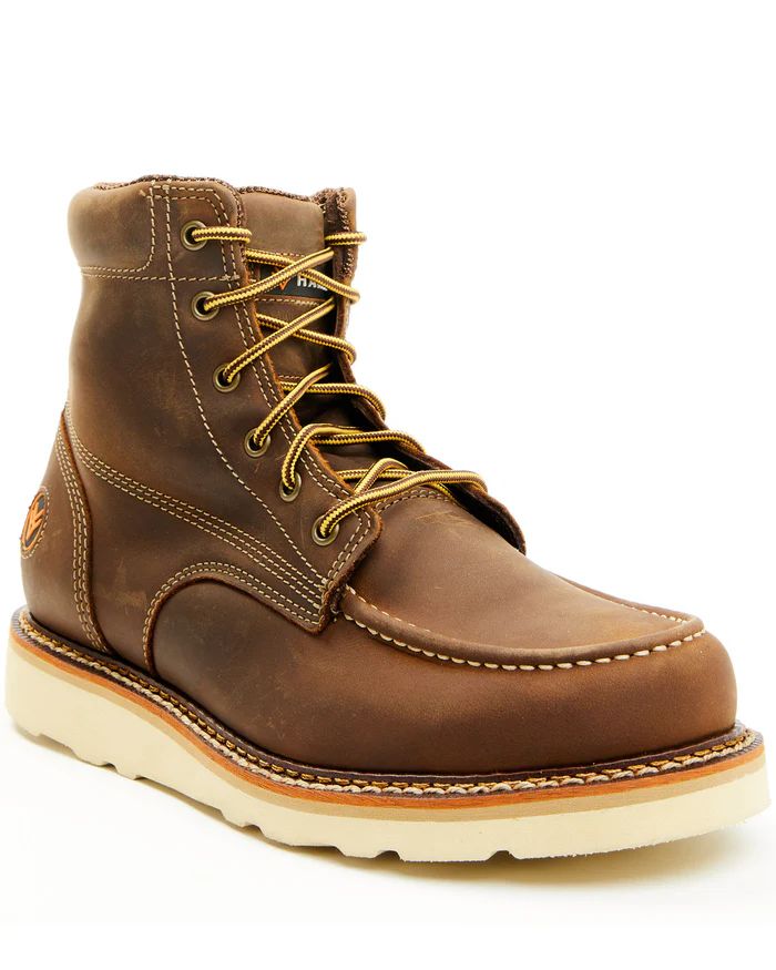 Hawx | Men's 6" Moc Work Boots - Soft Toe | Brown