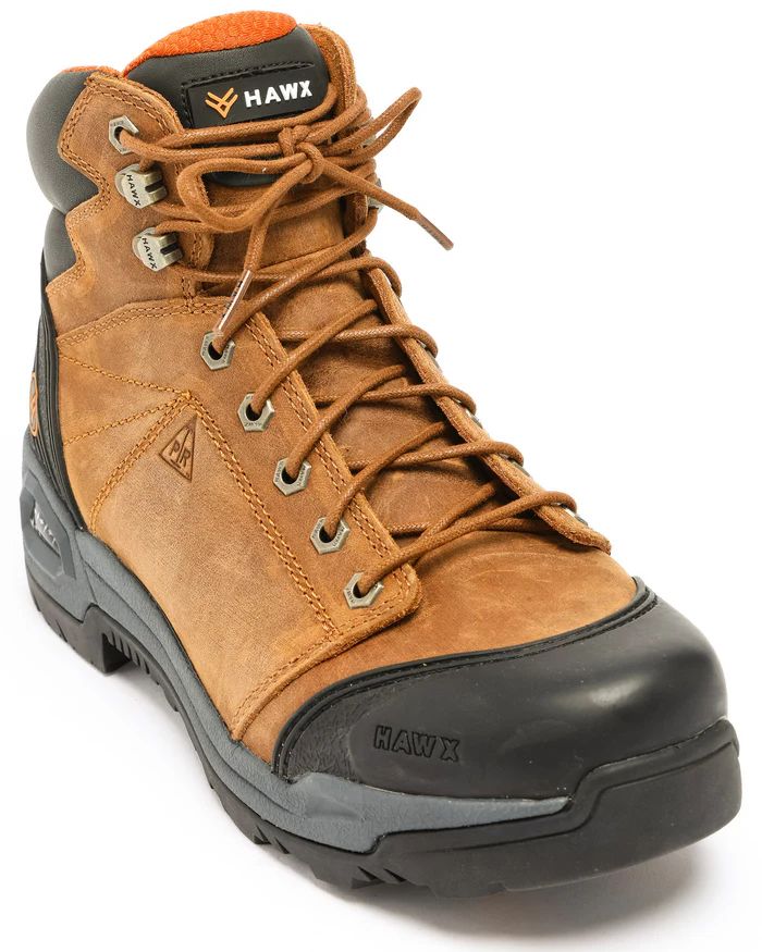 Hawx | Men's Lace To Toe Hiker Boots - Composite Toe | Brown