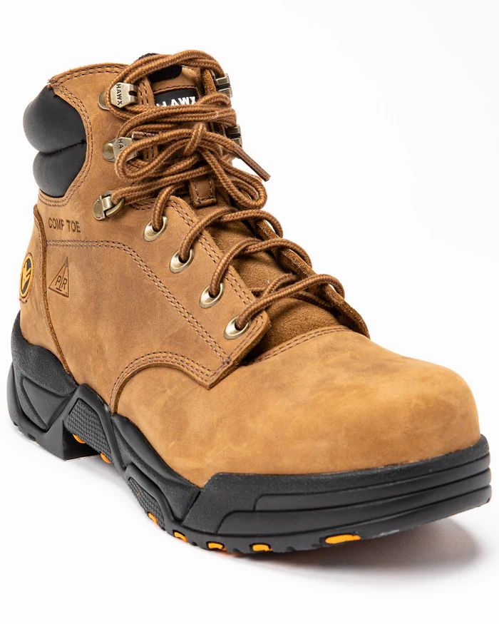 Hawx | Men's 6" Enforcer Work Boots - Composite Toe | Brown