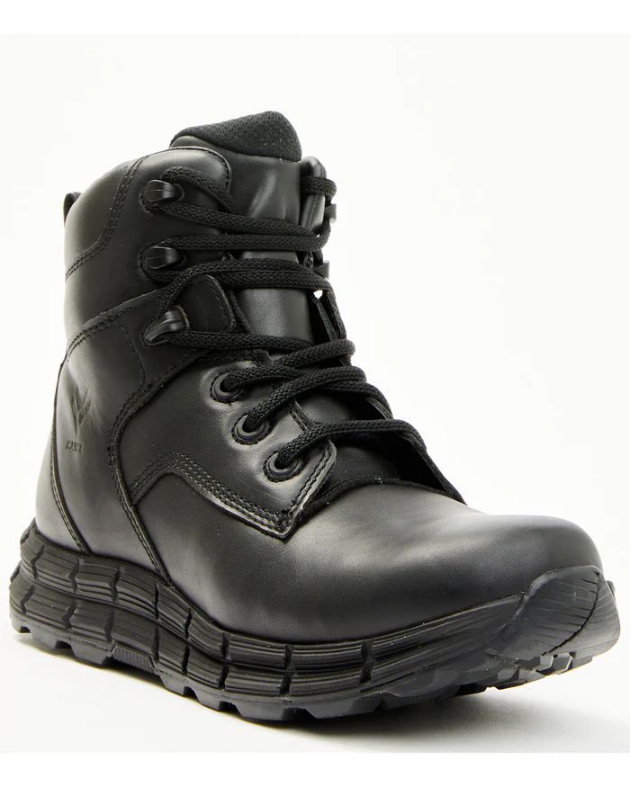 Hawx | Men's 6" Lace-Up Work Boots - Soft Toe | Black